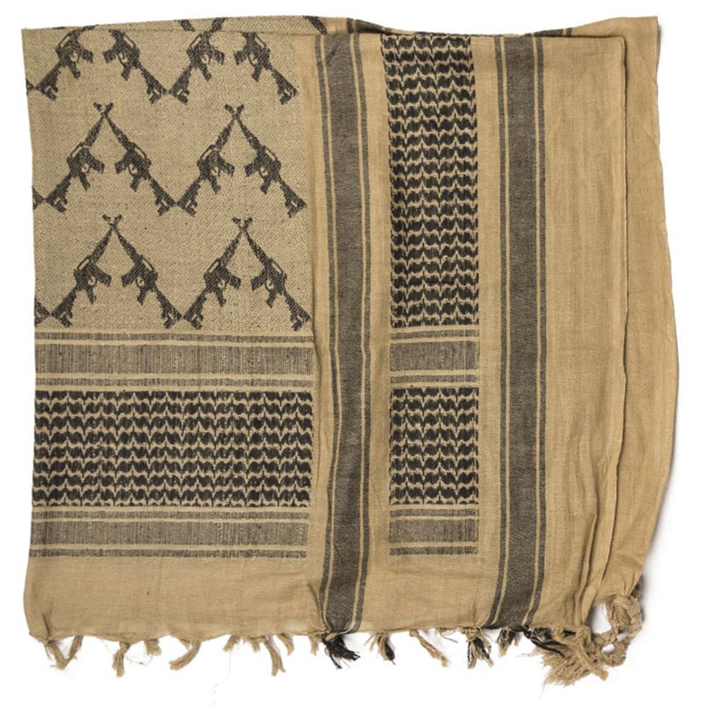 Shemagh Mil-Tec Rifles Coyote Color Negro