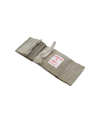 Vendaje emergencia 10cmx4,5m en verde militar y compresa de 10x17cm (al vacío)