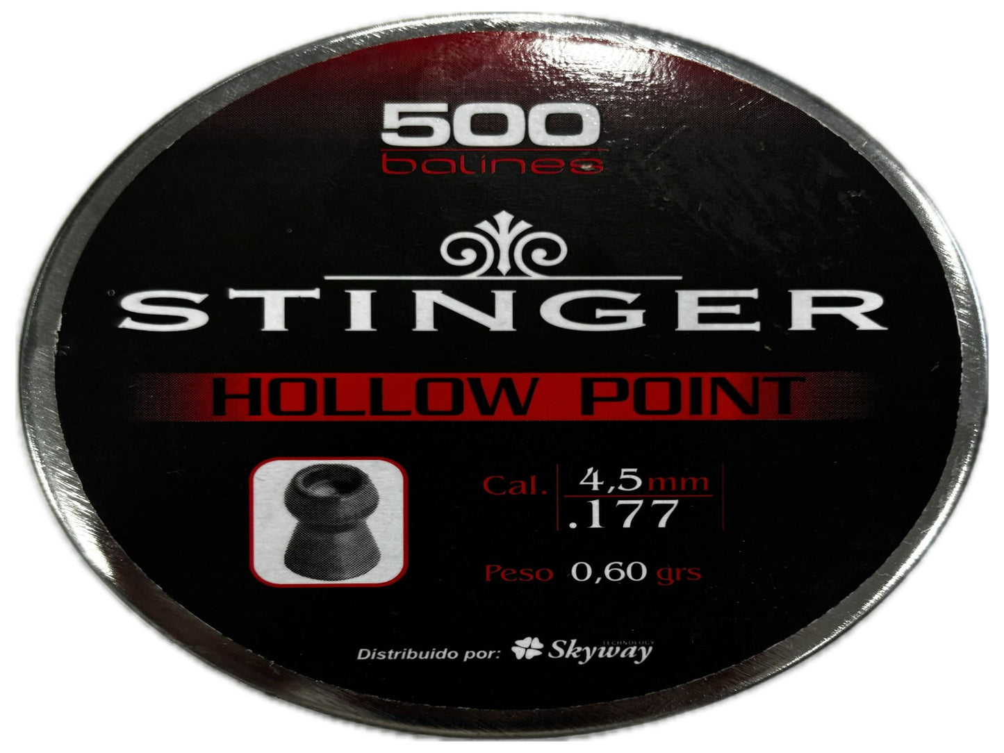 Perdigon cabeza plana 4.5mm 0.60g