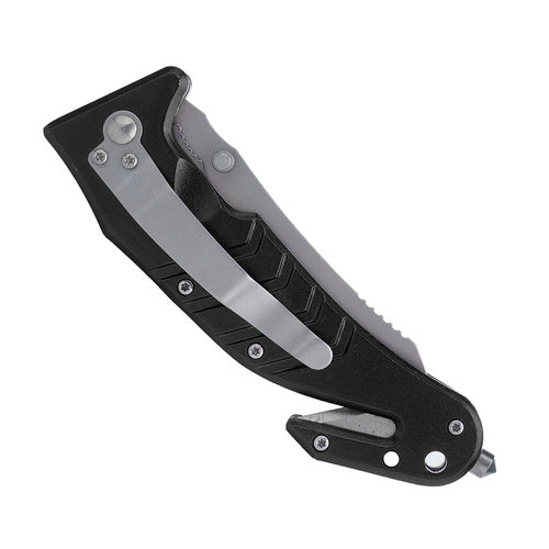 Navaja Mil-Tec Negra/ Cortador Cinturon