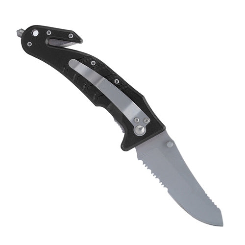 Navaja Mil-Tec Negra/ Cortador Cinturon
