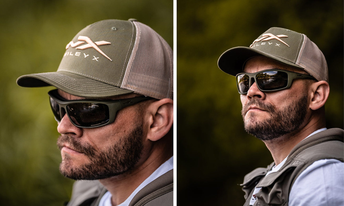 Gorra Wiley X Snapback , Verde / WX tostado