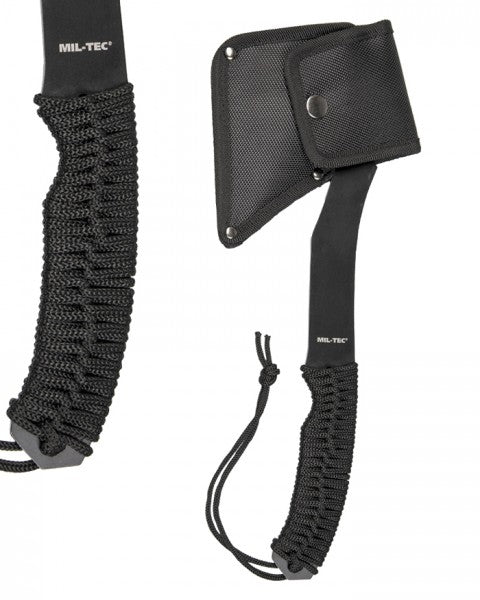 HACHA MIL-TEC  PARACORD CON BOLSILLO PARA LA CABEZA.